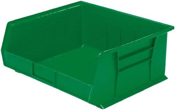Akro-Mils - 75 Lb. Load Capacity, 14-3/4" Deep, Green Polymer Hopper Stacking Bin - 7" High x 16-1/2" Wide x 14-3/4" Long - Industrial Tool & Supply