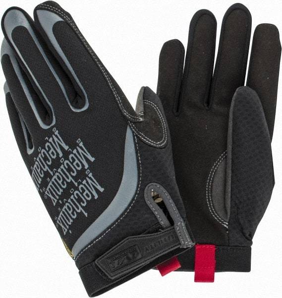 Mechanix Wear - Size L (10) Lycra/Synthetic Leather General Protection Work Gloves - For General Purpose, Uncoated, Hook & Loop Cuff, Full Fingered, Black, Paired - Industrial Tool & Supply
