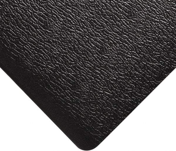 Wearwell - 5' Long x 3' Wide, Dry Environment, Anti-Fatigue Matting - Black, Vinyl with Vinyl Sponge Base, Rounded on 4 Sides - Industrial Tool & Supply
