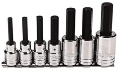 Proto - 7 Piece 1/2" Drive Inch Hex Bit Socket Set - 1/4 to 5/8" Hex - Industrial Tool & Supply