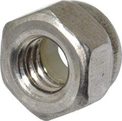 Value Collection - M4x0.70 Metric Coarse 18-8 & Austenitic Grade A2 Hex Lock Nut with Nylon Insert - 5mm High, Uncoated - Industrial Tool & Supply