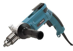Makita - 1/2" Keyed Chuck, 600 RPM, Pistol Grip Handle Electric Drill - 7 Amps, 115 Volts, Reversible, Includes Chuck Key, Drill Chuck, Side Handle - Industrial Tool & Supply