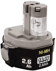 Makita - 14.4 Volt NiMH Power Tool Battery - 2.6 Ahr Capacity, 1 hr Charge Time, Series Mforce - Industrial Tool & Supply