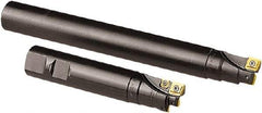 Seco - 40mm Cut Diam, 12mm Max Depth of Cut, 32mm Shank Diam, 240mm OAL, Indexable Square Shoulder End Mill - CCMX 1204, SPMX 12T3 Inserts, Cylindrical Shank, 90° Lead Angle - Industrial Tool & Supply