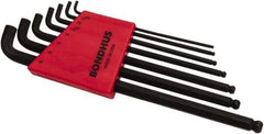 Bondhus - 7 Piece L-Key Ball End Hex Key Set - Hex Range 1.5 to 6mm - Industrial Tool & Supply