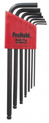 Bondhus - 7 Piece T-Handle Ball End Hex Key Set - Industrial Tool & Supply