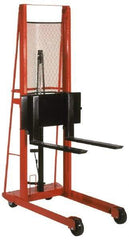 Wesco Industrial Products - 1000 Lbs. Load Capacity, 56 Inch Lift Height, Steel Stacker Manually Operated Lift - Industrial Tool & Supply