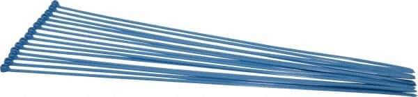 Thomas & Betts - 14.2" Long Blue Nylon Standard Cable Tie - 50 Lb Tensile Strength, 1.19mm Thick, 102mm Max Bundle Diam - Industrial Tool & Supply