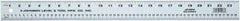 Johnson Level & Tool - 48" Long, 1/8, 1/16" and 2mm Graduation, Aluminum Rule - English/Metric Graduation Style, Gray, Anodized Finish - Industrial Tool & Supply