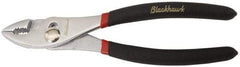 Blackhawk by Proto - 8-1/8" OAL, 15/16" Jaw Length, 1-3/16" Jaw Width, Slip Joint Pliers - Curved Jaw, Curved Head, Wire Cutting Shear - Industrial Tool & Supply