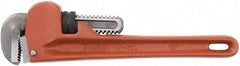 Stanley - 10" Cast Iron Straight Pipe Wrench - 1-7/8" Pipe Capacity - Industrial Tool & Supply