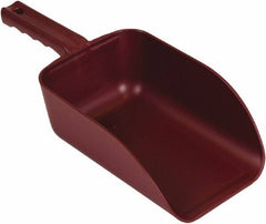 Remco - 82 oz Red Polypropylene & Semi-Ferrous Additive Flat Bottom Scoop - 5.9" Wide x 3.3" Deep Bowl, 15.1" OAL - Industrial Tool & Supply
