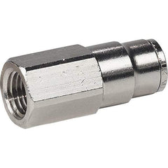 Dynabrade - 1/4 Male NPT Pneumatic Hose Press-On Swivel Fitting - 1/4" Hose ID - Industrial Tool & Supply