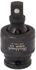 Blackhawk by Proto - 3/8" Drive 3" Standard Universal Impact Socket - 6 Points, 4-5/8" OAL - Industrial Tool & Supply
