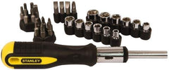 Stanley - 29 Piece Hex, Phillips, Slotted & Torx Screwdriver Set - Bit Sizes: Hex Inch 1/8 & 5/32, Philips #1 to #3, Nut Driver 1/4, 5/16, 11/32, 3/8, 7/16 & 1/2, Torx T10, T15, T20, T25 & T27, Tip Thickness: 1/4 & 9/32 - Industrial Tool & Supply