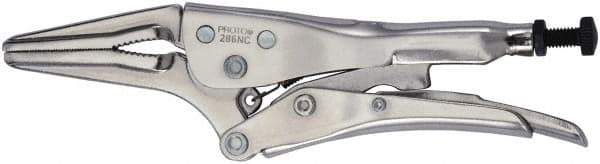 Proto - 6-7/8" OAL Long Nose Serrated Jaw Locking Pliers - 5/16" Jaw Width, 1-31/32" Jaw Depth - Industrial Tool & Supply