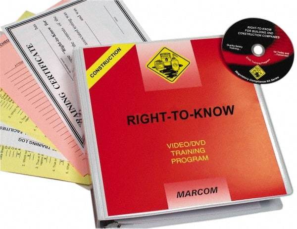 Marcom - Right to Know for Building and Construction Companies, Multimedia Training Kit - DVD, English - Industrial Tool & Supply