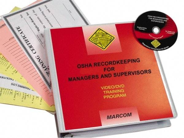 Marcom - OSHA Recordkeeping for Managers and Supervisors, Multimedia Training Kit - 20 Minute Run Time DVD, English and Spanish - Industrial Tool & Supply