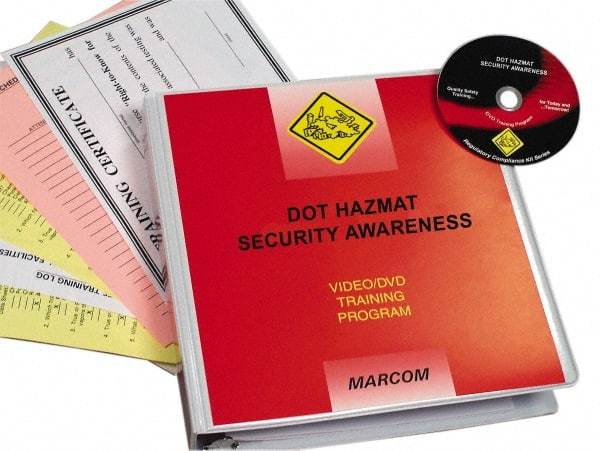 Marcom - DOT HazMat Security Awareness, Multimedia Training Kit - 13 Minute Run Time DVD, English and Spanish - Industrial Tool & Supply