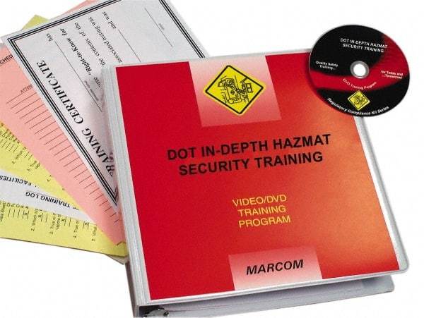 Marcom - DOT In-Depth HazMat Security, Multimedia Training Kit - 16 Minute Run Time DVD, English and Spanish - Industrial Tool & Supply