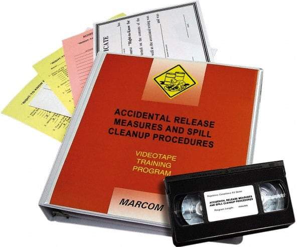 Marcom - Accidental Release Measures and Spill Cleanup Procedures, Multimedia Training Kit - 19 min Run Time DVD, 1 Course, English & Spanish - Industrial Tool & Supply