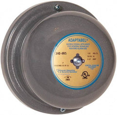 Edwards Signaling - 4" Diam, 24 VAC Bell - 0.31 Amps, 88 Decibles at 10', Vibrating, Waterproof - Industrial Tool & Supply