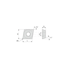 Turning Insert:  EPGT4.51.80R-W08 SH730,  Solid Carbide TiAlN Finish,  Right Hand,  0.0040″ Corner Radius,  75.0 &deg N/A Diamond,  Series  EPGT