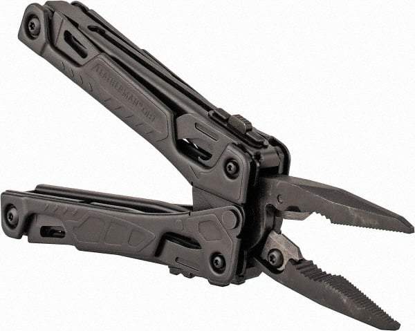 Leatherman - 16 Piece, Multi-Tool Set - Black, 6-1/2" OAL, 4-1/2" Closed Length - Industrial Tool & Supply