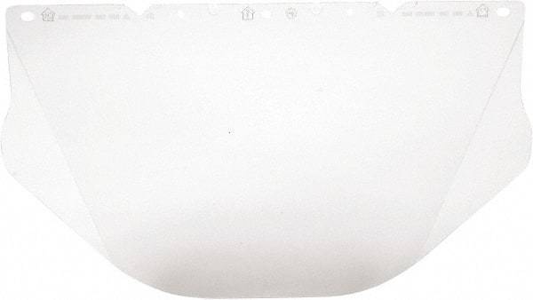 MSA - UV Protection Clear Polycarbonate Face Shield - 9-1/2" High x 17" Wide x 0.04" Thick, Compatible with MSA V-Gard Hard Hats & MSA V-Gard Frames - Industrial Tool & Supply