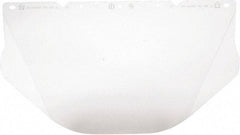 MSA - UV Protection Clear Polycarbonate Face Shield - 9-1/2" High x 17" Wide x 0.04" Thick, Compatible with MSA V-Gard Hard Hats & MSA V-Gard Frames - Industrial Tool & Supply