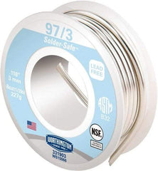 Worthington - 0.1180 Inch Diameter, Tin and Copper, 97/3 Lead Free Solder - 1/2 Lb. - Exact Industrial Supply