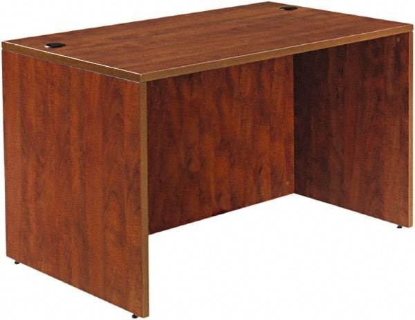 ALERA - Woodgrain Laminate Desk Shell - 47-1/4" Wide x 29-1/2" Deep x 29-5/8" High, Medium Cherry - Industrial Tool & Supply