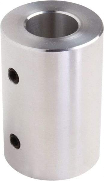 Climax Metal Products - 1/2" Inside x 1" Outside Diam, Set Screw Rigid Coupling - 1-1/2" Long - Industrial Tool & Supply