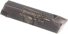 HORN - S2290500 Grade TF45 0.197" Cutting Width Carbide Grooving Insert - Industrial Tool & Supply