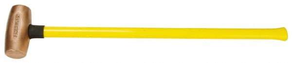 American Hammer - 10 Lb Head Nonsparking Hammer - 33" OAL, 30-1/2" Long Fiberglass Handle - Industrial Tool & Supply