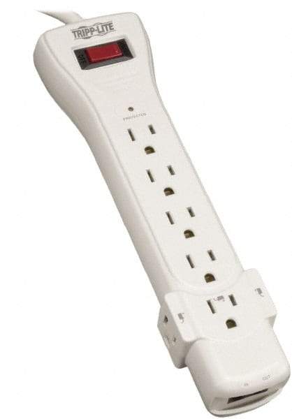 Tripp-Lite - 7 Outlets, 120 VAC15 Amps, 12' Cord, Power Outlet Strip - Floor, Keyhole Mount, 5-15 NEMA Configuration, 10.3" Strip - Industrial Tool & Supply