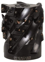 Kennametal - 12 Inserts, 63mm Cut Diam, 27mm Arbor Diam, 52.8mm Max Depth of Cut, Indexable Square-Shoulder Face Mill - 0/90° Lead Angle, 75mm High, EC14.., EP14.. Insert Compatibility, Through Coolant, Series Mill 1-14 - Industrial Tool & Supply