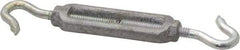 Made in USA - 68 Lb Load Limit, 1/4" Thread Diam, 2-1/4" Take Up, Aluminum Hook & Hook Turnbuckle - 2-5/16" Body Length, 11/64" Neck Length, 5-1/2" Closed Length - Industrial Tool & Supply