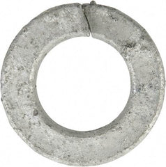 Value Collection - 7/16", 0.46" ID, 0.109" Thick Split Lock Washer - Grade 2 Spring Steel, Hot Dipped Galvanized Finish, 0.46" Min ID, 0.47" Max ID, 0.796" Max OD - Industrial Tool & Supply