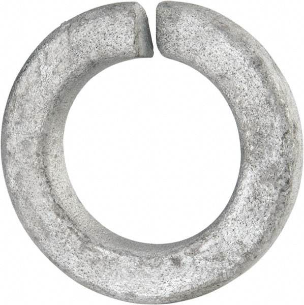 Value Collection - 7/8", 0.898" ID, 0.219" Thick Split Lock Washer - Grade 2 Spring Steel, Hot Dipped Galvanized Finish, 0.898" Min ID, 0.914" Max ID, 1.47" Max OD - Industrial Tool & Supply