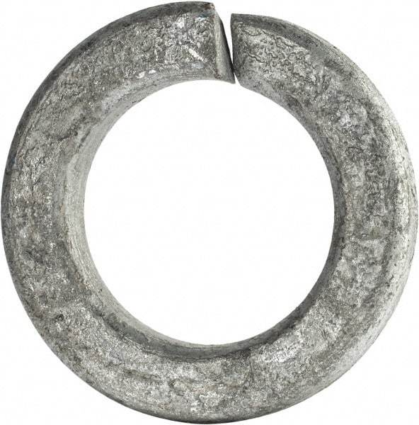 Value Collection - 1-1/8", 1.149" ID, 0.281" Thick Split Lock Washer - Grade 8 Spring Steel, Hot Dipped Galvanized Finish, 1.149" Min ID, 1.173" Max ID, 1.867" Max OD - Industrial Tool & Supply