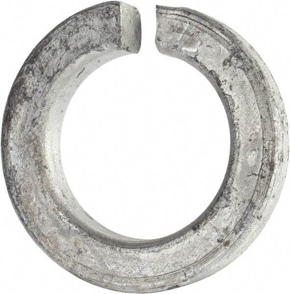 Value Collection - 1-1/2", 1.524" ID, 3/8" Thick Split Lock Washer - Grade 8 Spring Steel, Hot Dipped Galvanized Finish, 1.524" Min ID, 1.554" Max ID, 2.419" Max OD - Industrial Tool & Supply