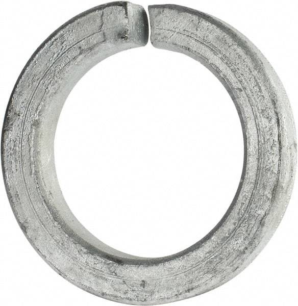 Value Collection - 2", 2.028" ID, 0.422" Thick Split Lock Washer - Grade 8 Spring Steel, Hot Dipped Galvanized Finish, 2.028" Min ID, 2.059" Max ID, 2.956" Max OD - Industrial Tool & Supply
