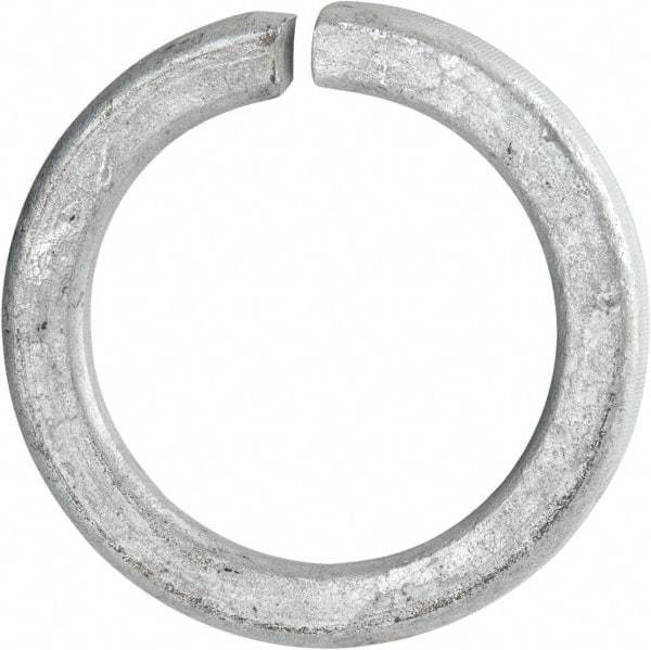 Value Collection - 2-1/2", 2.532" ID, 0.44" Thick Split Lock Washer - Grade 8 Spring Steel, Hot Dipped Galvanized Finish, 2.532" Min ID, 2.557" Max ID, 3.485" Max OD - Industrial Tool & Supply