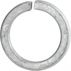 Value Collection - 2-1/2", 2.532" ID, 0.44" Thick Split Lock Washer - Grade 8 Spring Steel, Hot Dipped Galvanized Finish, 2.532" Min ID, 2.557" Max ID, 3.485" Max OD - Industrial Tool & Supply