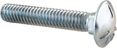 Value Collection - 5/16-18 UNC 1-3/4" Length Under Head, Standard Square Neck, Carriage Bolt - Grade 5 Steel, Zinc-Plated Finish - Industrial Tool & Supply