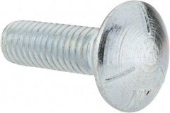 Value Collection - 3/8-16 UNC 1-1/4" Length Under Head, Standard Square Neck, Carriage Bolt - Grade 5 Steel, Zinc-Plated Finish - Industrial Tool & Supply