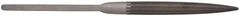 Grobet - 8-1/2" Needle Precision Swiss Pattern Half Round File - 15/32" Width Diam x 9/64" Thick, Handle - Industrial Tool & Supply