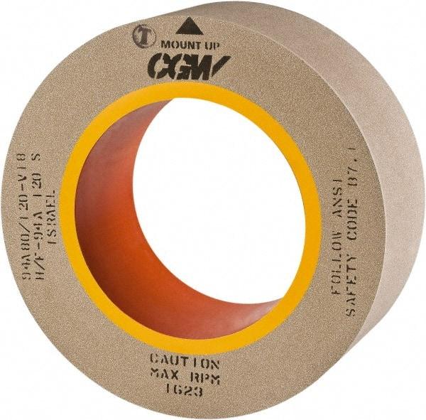 Camel Grinding Wheels - 24" Diam x 12" Hole x 6" Wide Centerless & Cylindrical Grinding Wheel - 80 Grit, Aluminum Oxide, Type 1, Vitrified Bond, No Recess - Industrial Tool & Supply