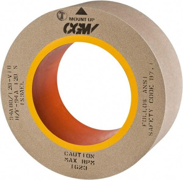 Camel Grinding Wheels - 20" Diam x 12" Hole x 2" Wide Centerless & Cylindrical Grinding Wheel - 80 Grit, Aluminum Oxide, Type 1, Vitrified Bond, No Recess - Industrial Tool & Supply